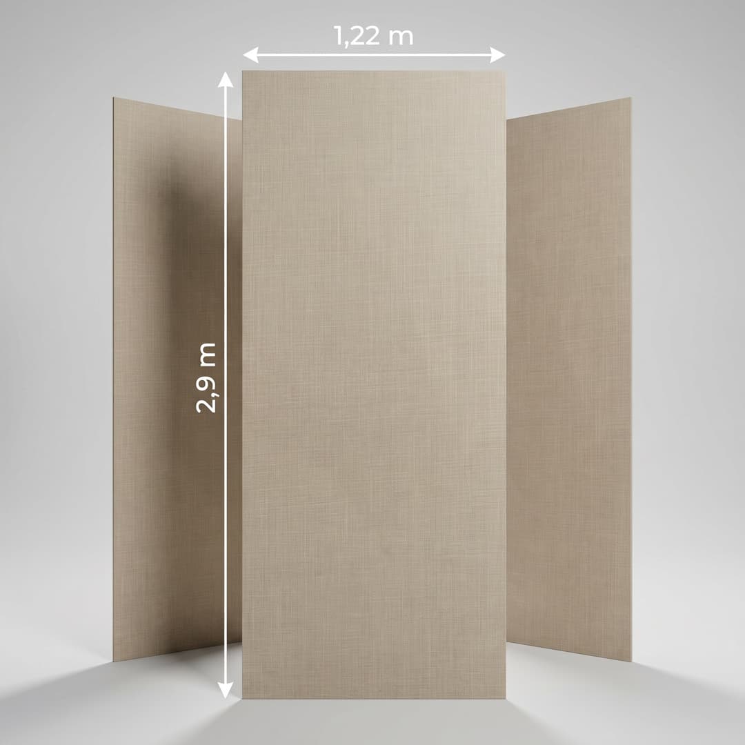 PVC BOARD - FABRIC WHITE — PVC & accessoires 8 mm × 1220 × 2900 mm