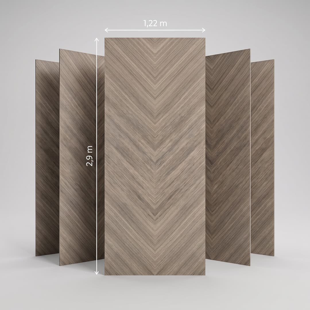 PVC BOARD - CHEVRON GRIS — PVC & accessoires 8 mm × 1220 × 2900 mm