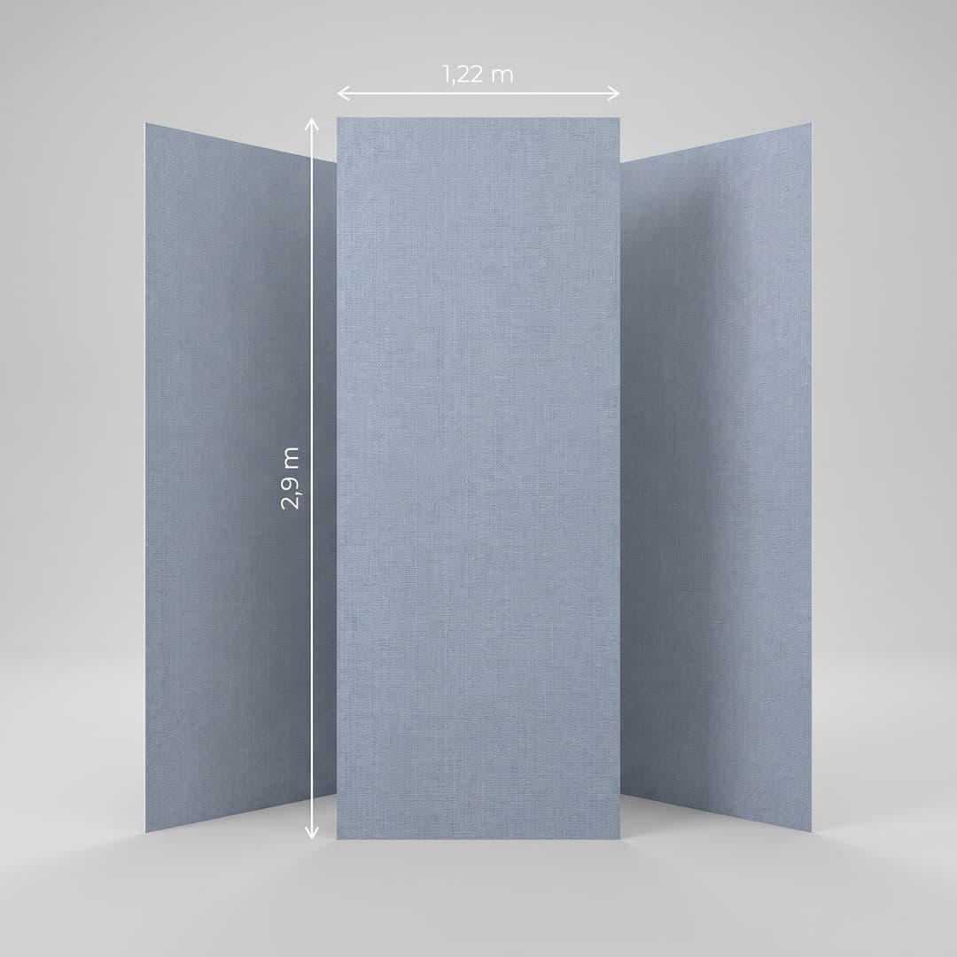 PVC BOARD - FABRIC BLEU — PVC & accessoires 8 mm × 1220 × 2900 mm